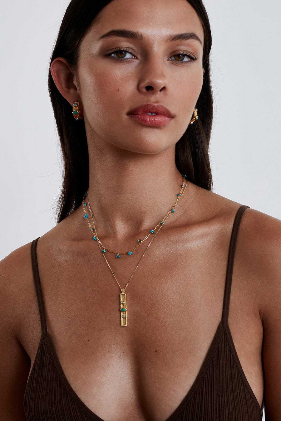 Jewelry Chan Luu | Cayman Short Necklace Turquoise