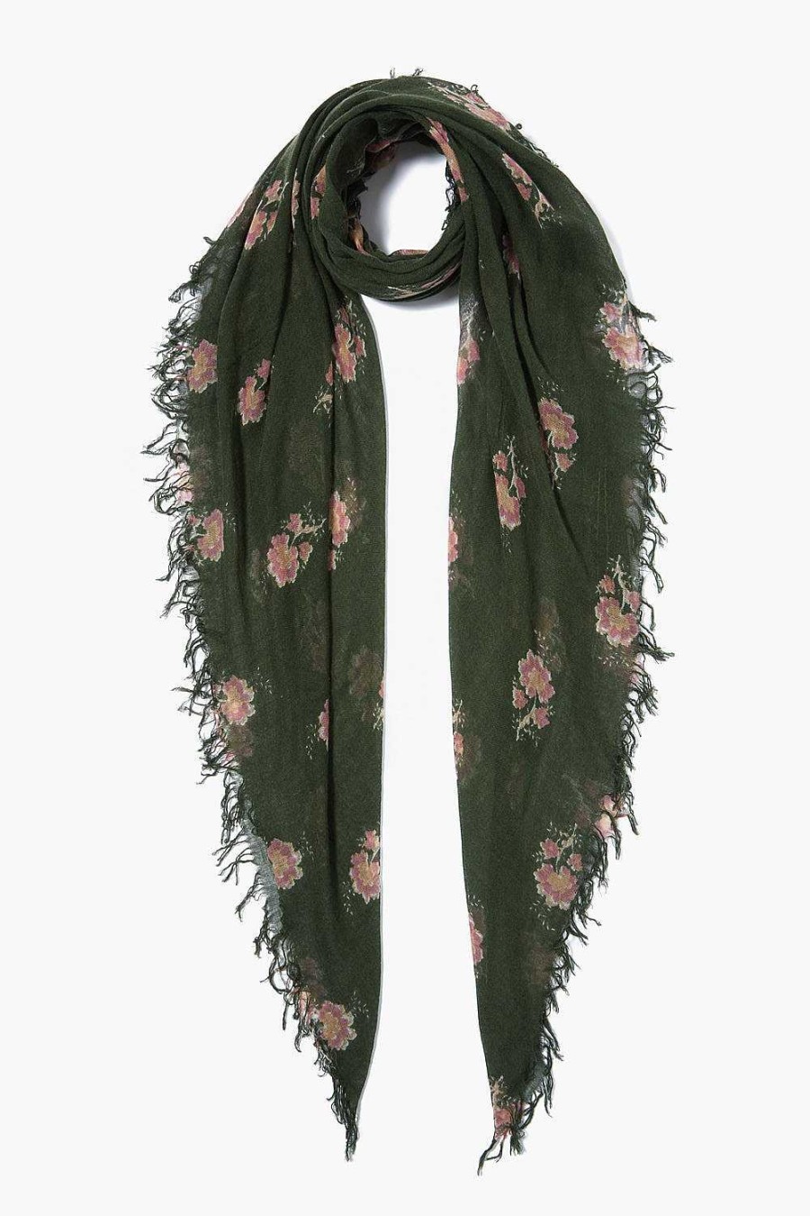 Accessory Chan Luu | Kombu Hibiscus Floral Cashmere And Silk Scarf