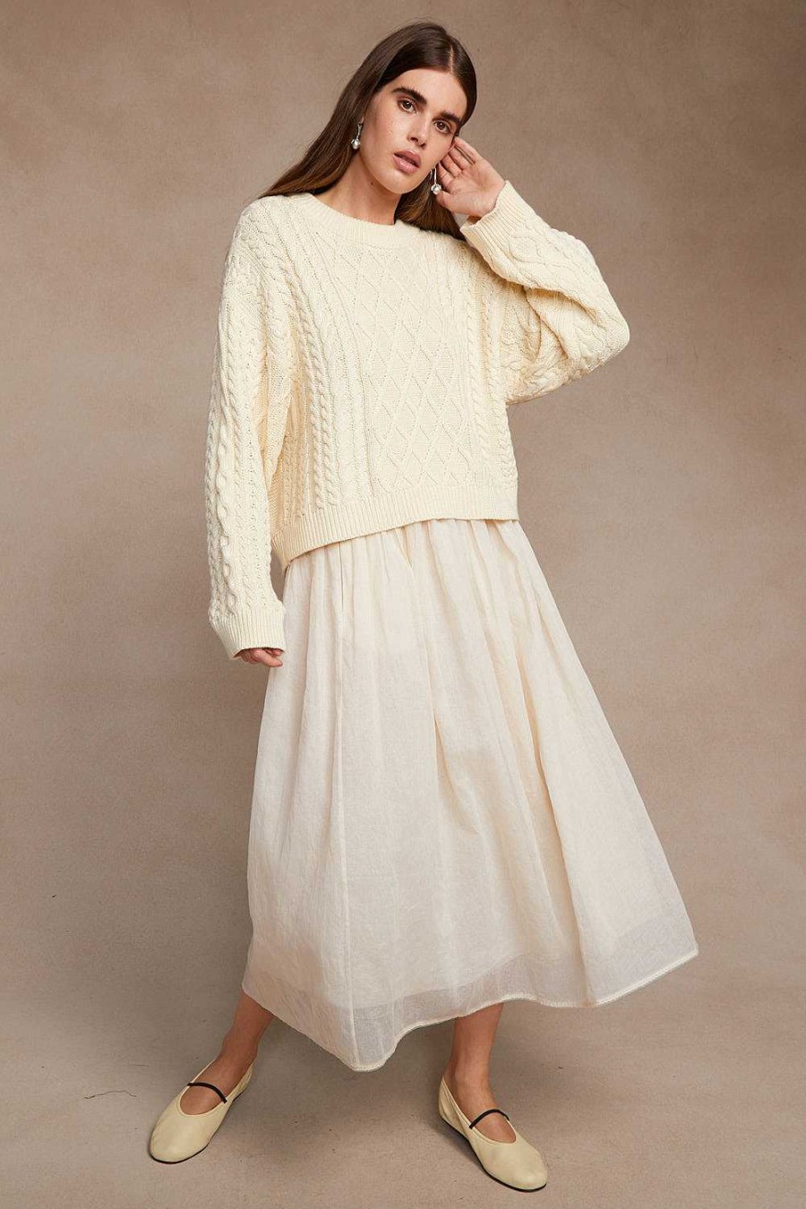 Ready To Wear Chan Luu | Caroline Ballet Skirt Antique White