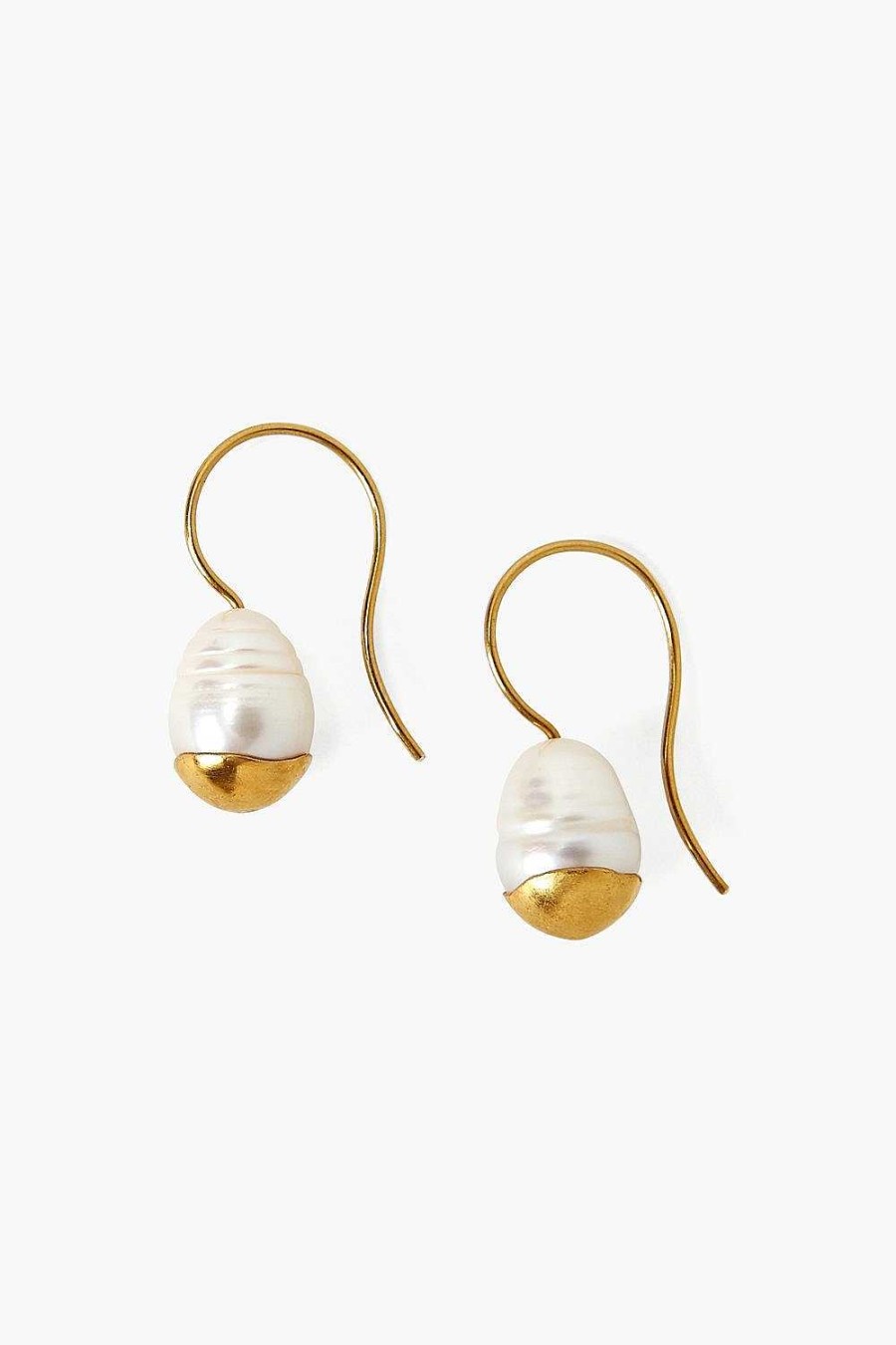 Jewelry Chan Luu | Gold Dipped Pearl Drop Earrings