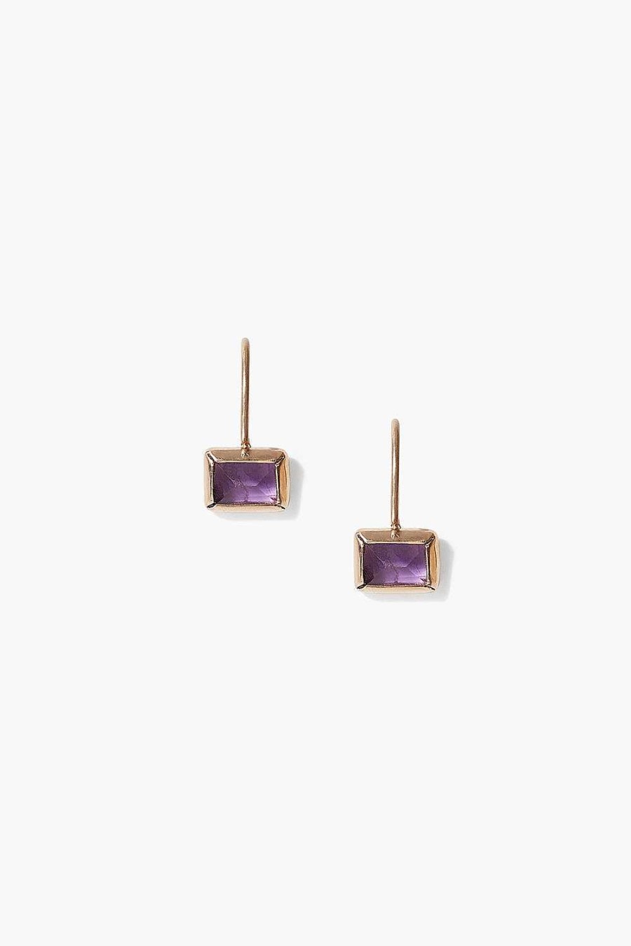 Jewelry Chan Luu | 14K Amethyst Tab Earrings