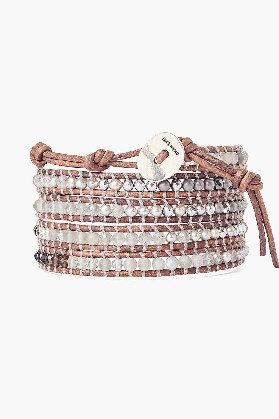 Jewelry Chan Luu | Onyx And Quartz Five Wrap Bracelet