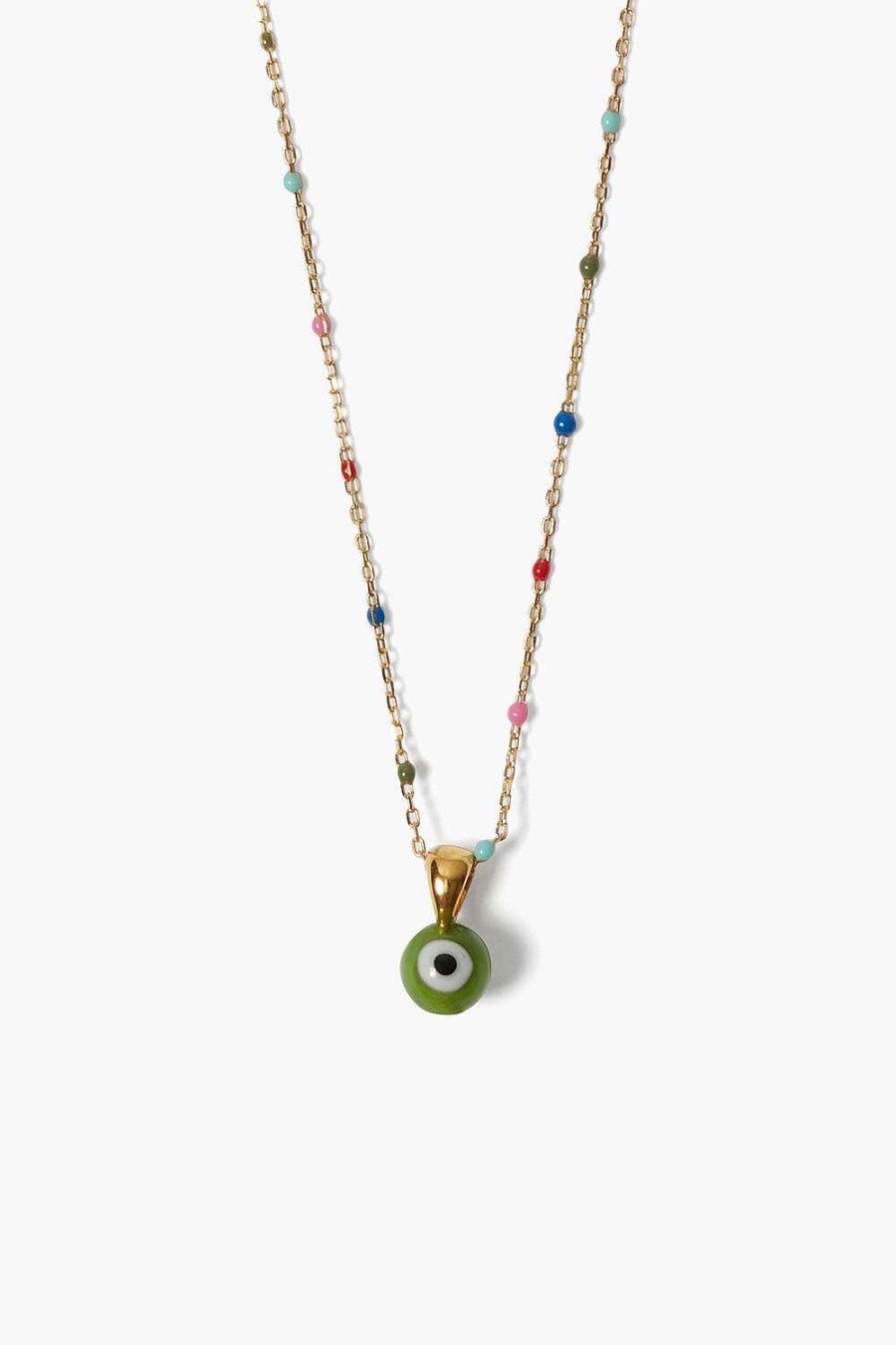 Jewelry Chan Luu | Izmir Evil Eye Necklace Green