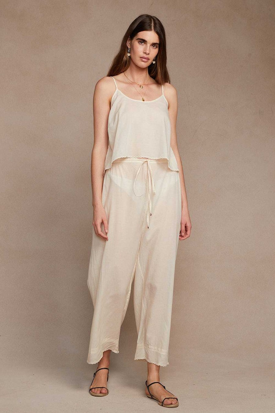 Ready To Wear Chan Luu | Lana Drawstring Pant Antique White