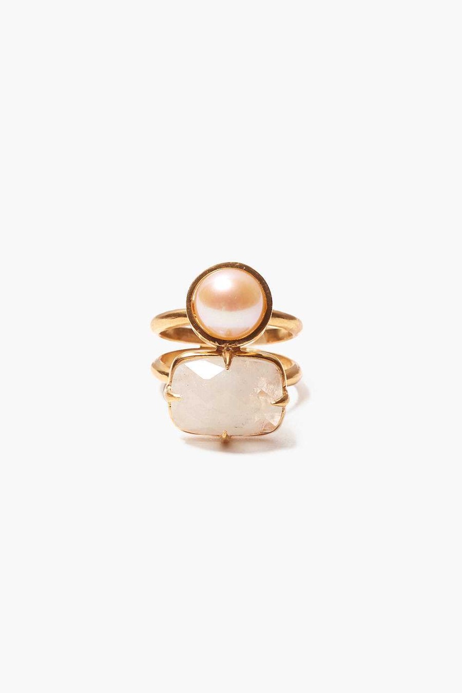 Jewelry Chan Luu | Venus Stacked Ring Moonstone