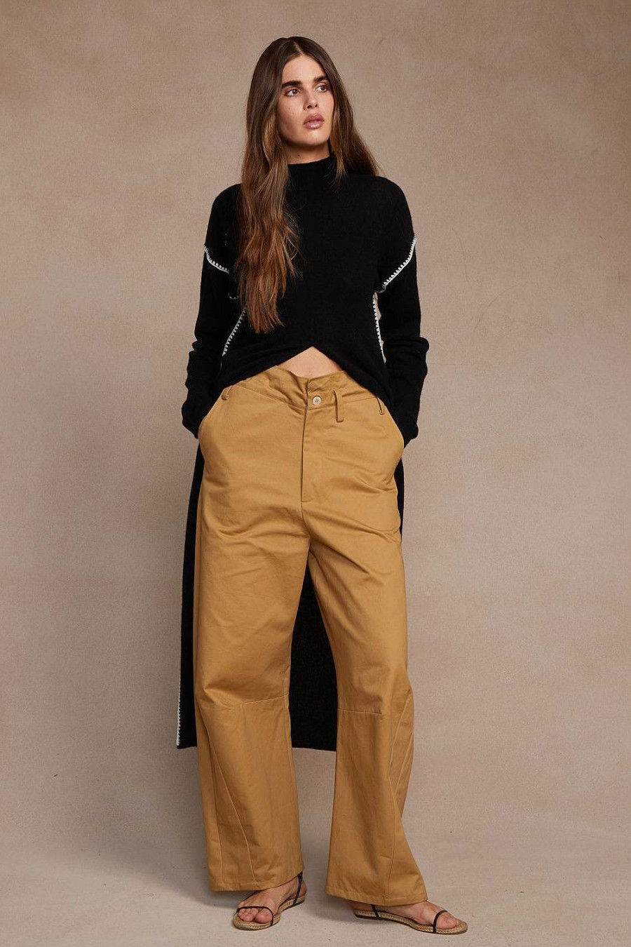 Ready To Wear Chan Luu | Paper Bag Barrel Pant Khaki