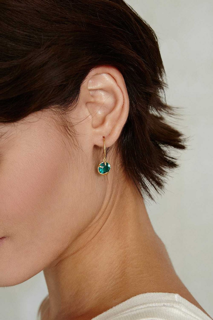 Jewelry Chan Luu | May Birthstone Earrings Emerald Crystal