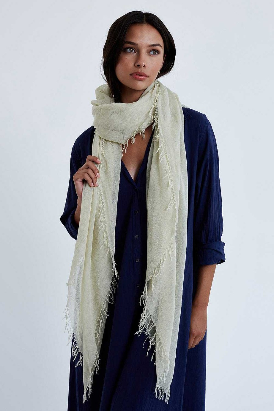 Accessory Chan Luu | Light Sage Cashmere And Silk Scarf