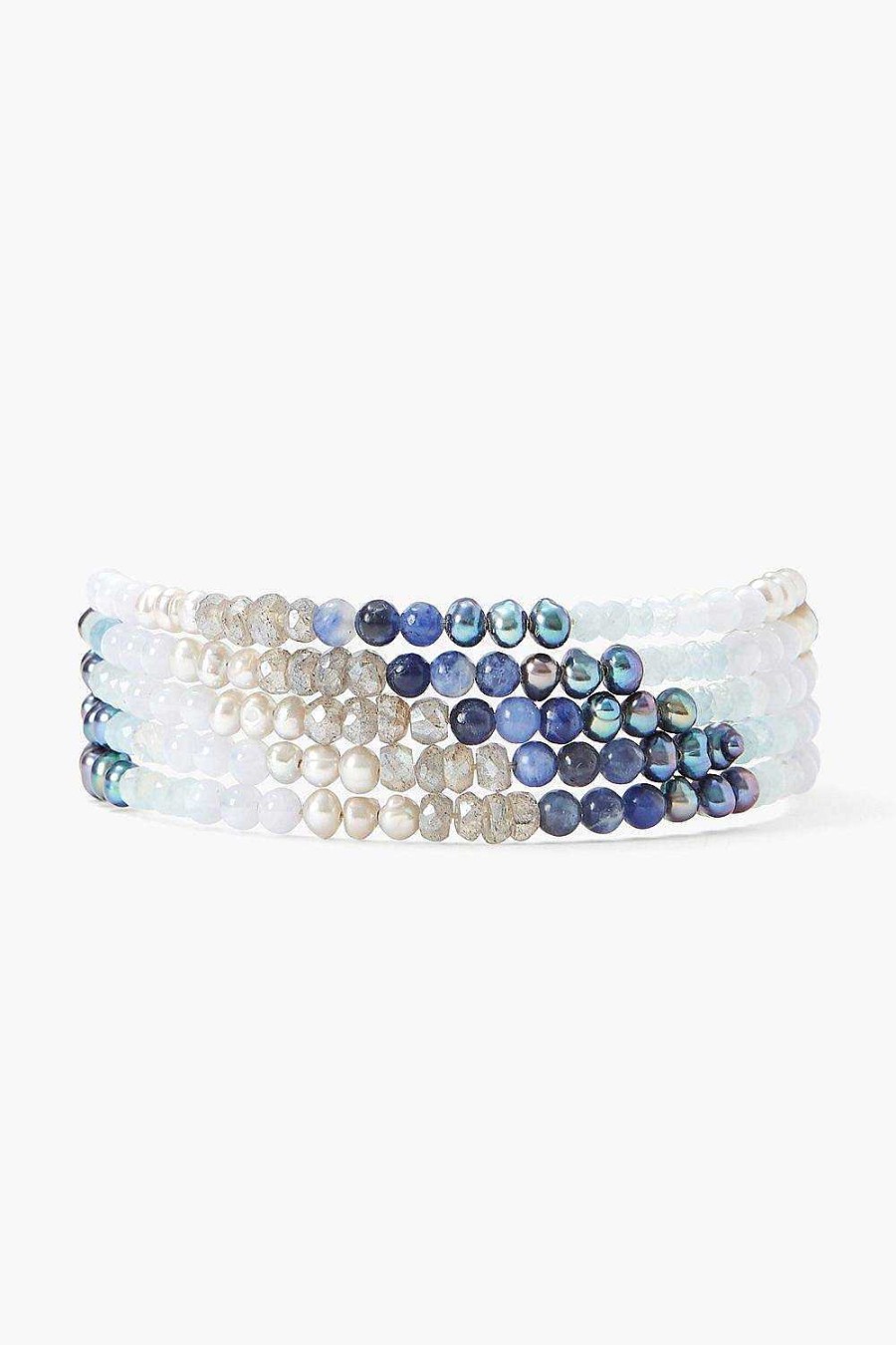 Jewelry Chan Luu | Sodalite Mix Gradient Naked Wrap Bracelet