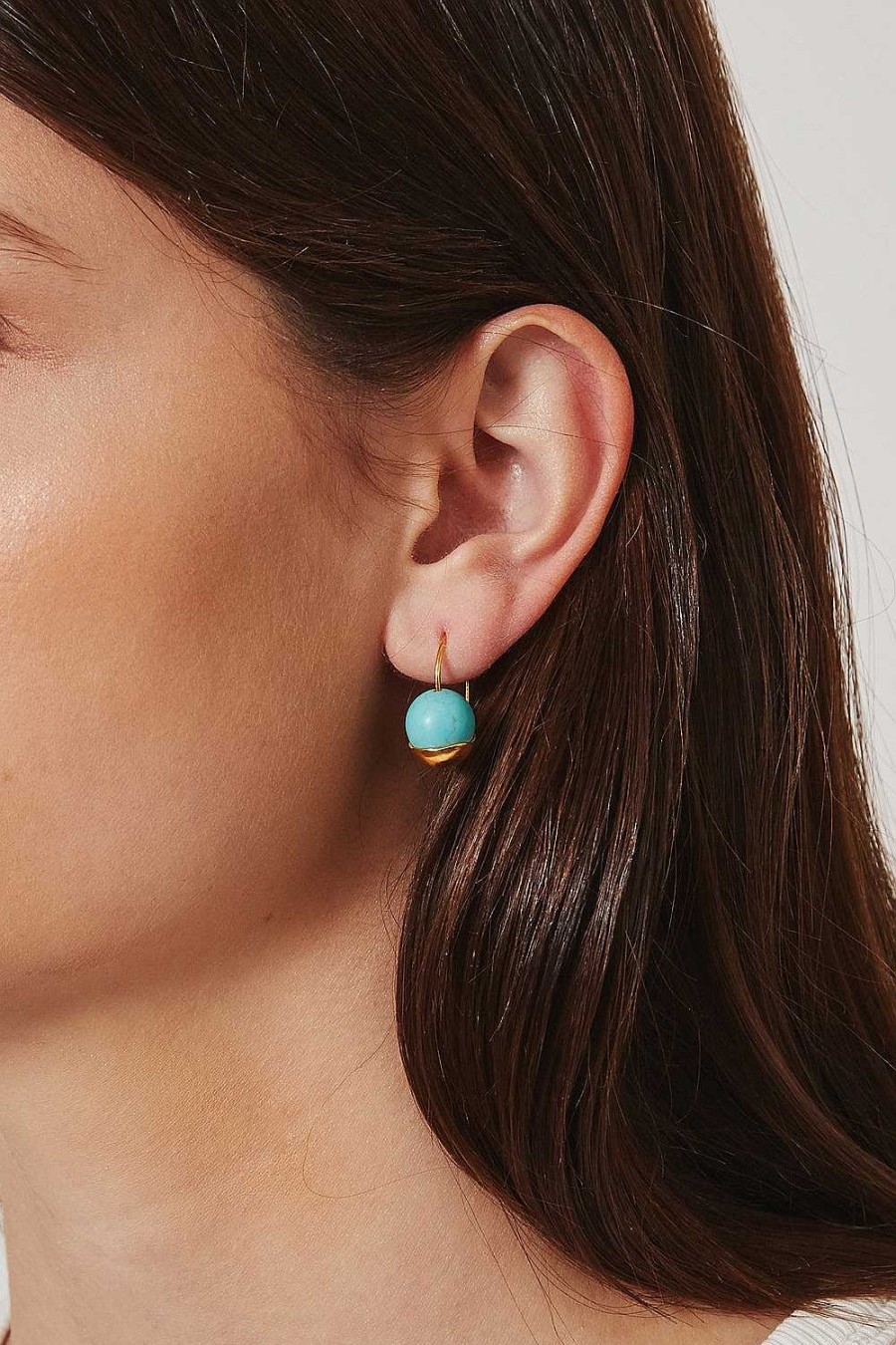 Jewelry Chan Luu | Gold Dipped Turquoise Earrings