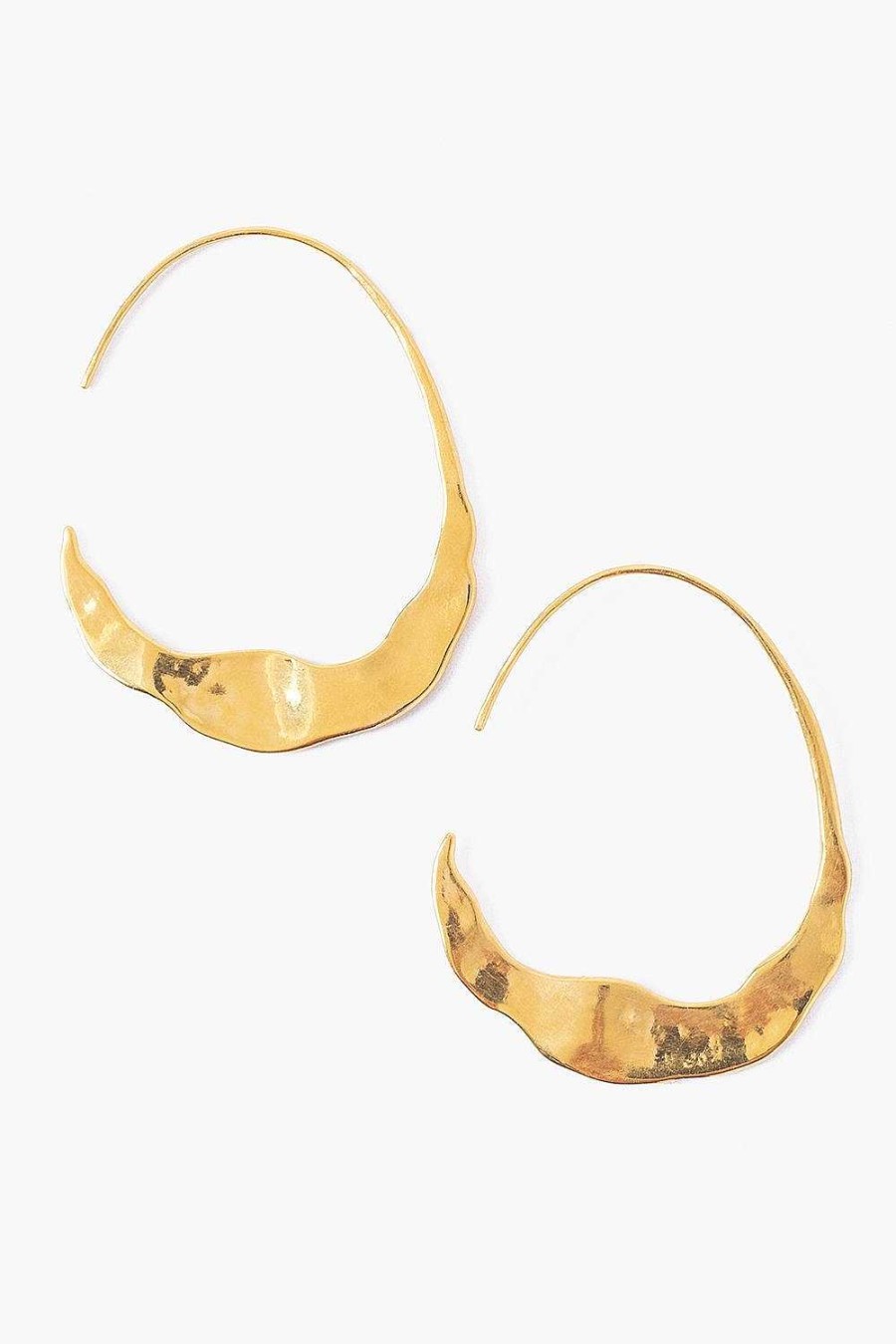 Jewelry Chan Luu | Gold Crescent Moon Hoops