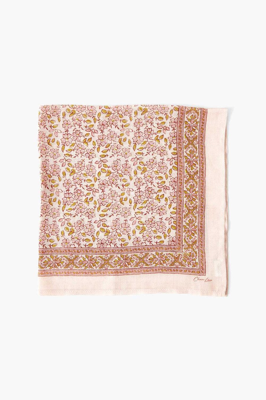 Accessory Chan Luu | Daisy Floral Print Bandana Mauve Chalk