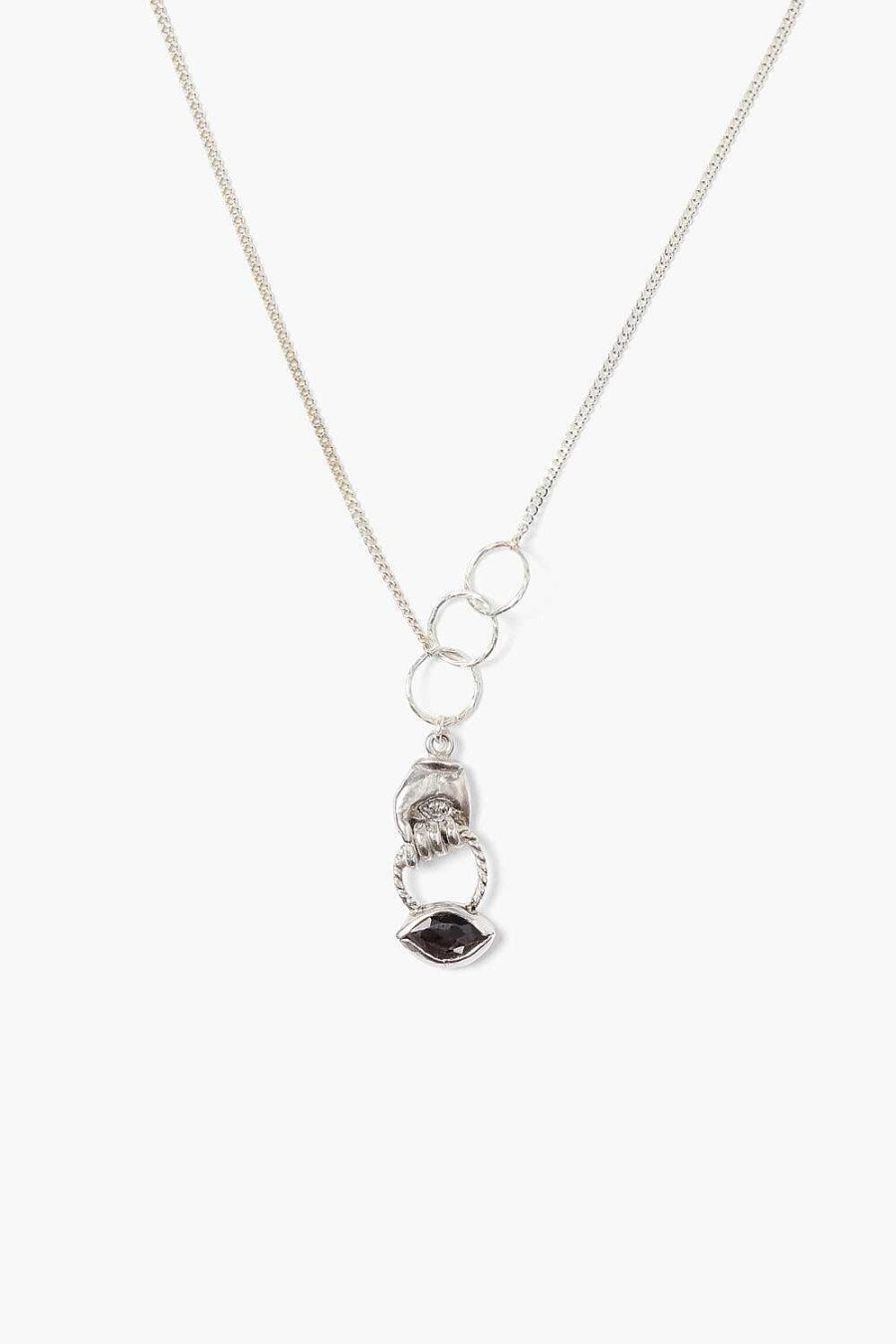 Jewelry Chan Luu | Mano Evil Eye Charm Necklace Hypersthene