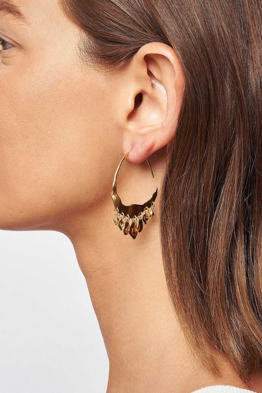 Jewelry Chan Luu | Gold Crescent Earrings