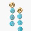 Jewelry Chan Luu | Four Tiered Coin Earrings Turquoise