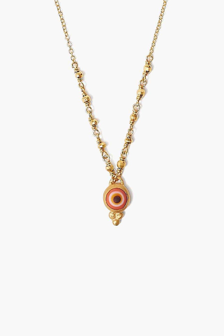 Jewelry Chan Luu | Rose Micro Evil Eye Gold Necklace