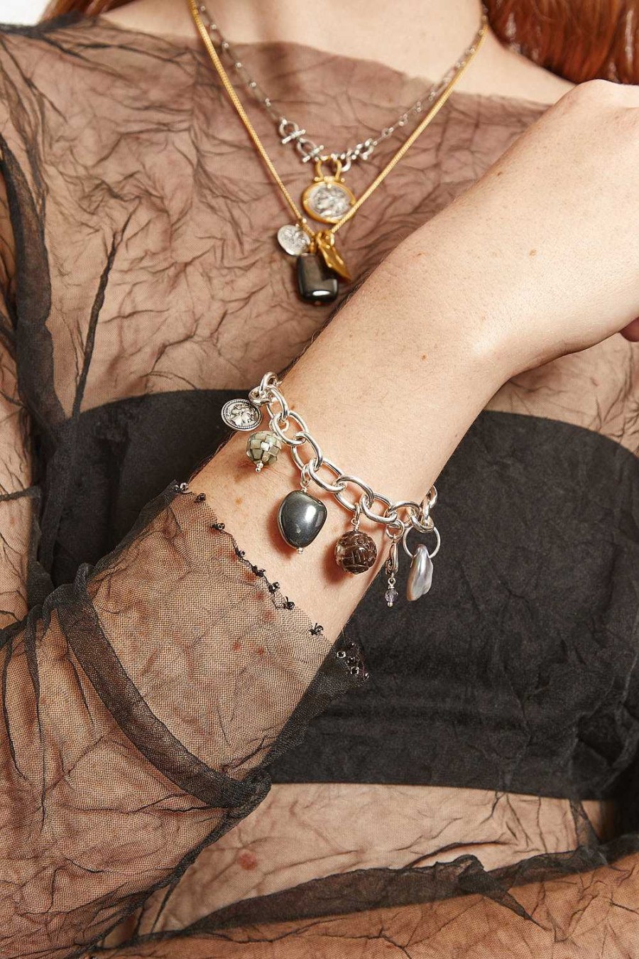 Jewelry Chan Luu | Portia Charm Bracelet Silver Mix