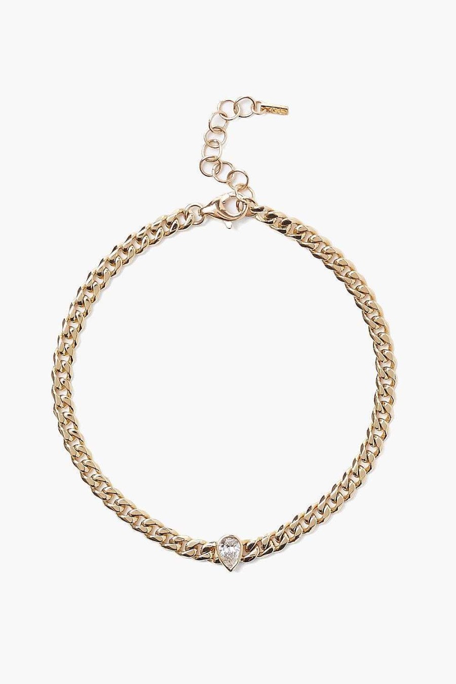 Jewelry Chan Luu | 14K Pear Diamond Chain Bracelet