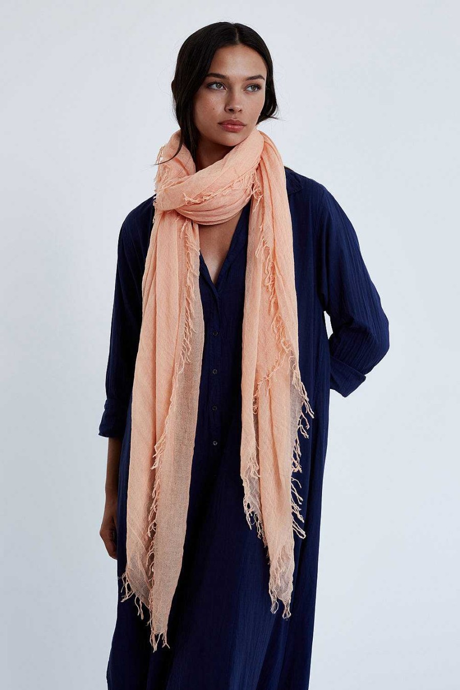 Accessory Chan Luu | Peach Cashmere And Silk Scarf