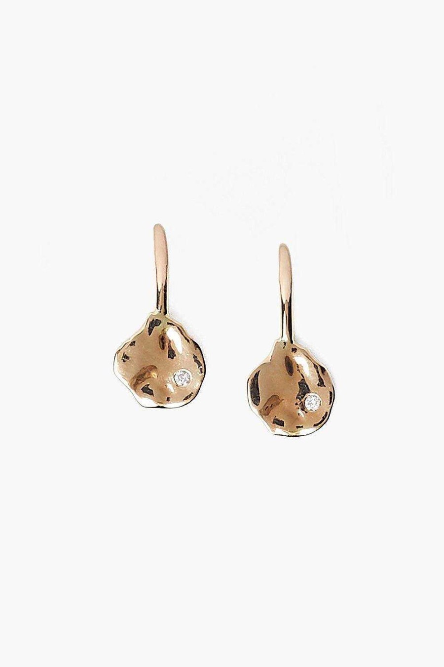 Jewelry Chan Luu | 14K Gold Coin And Diamond Earrings