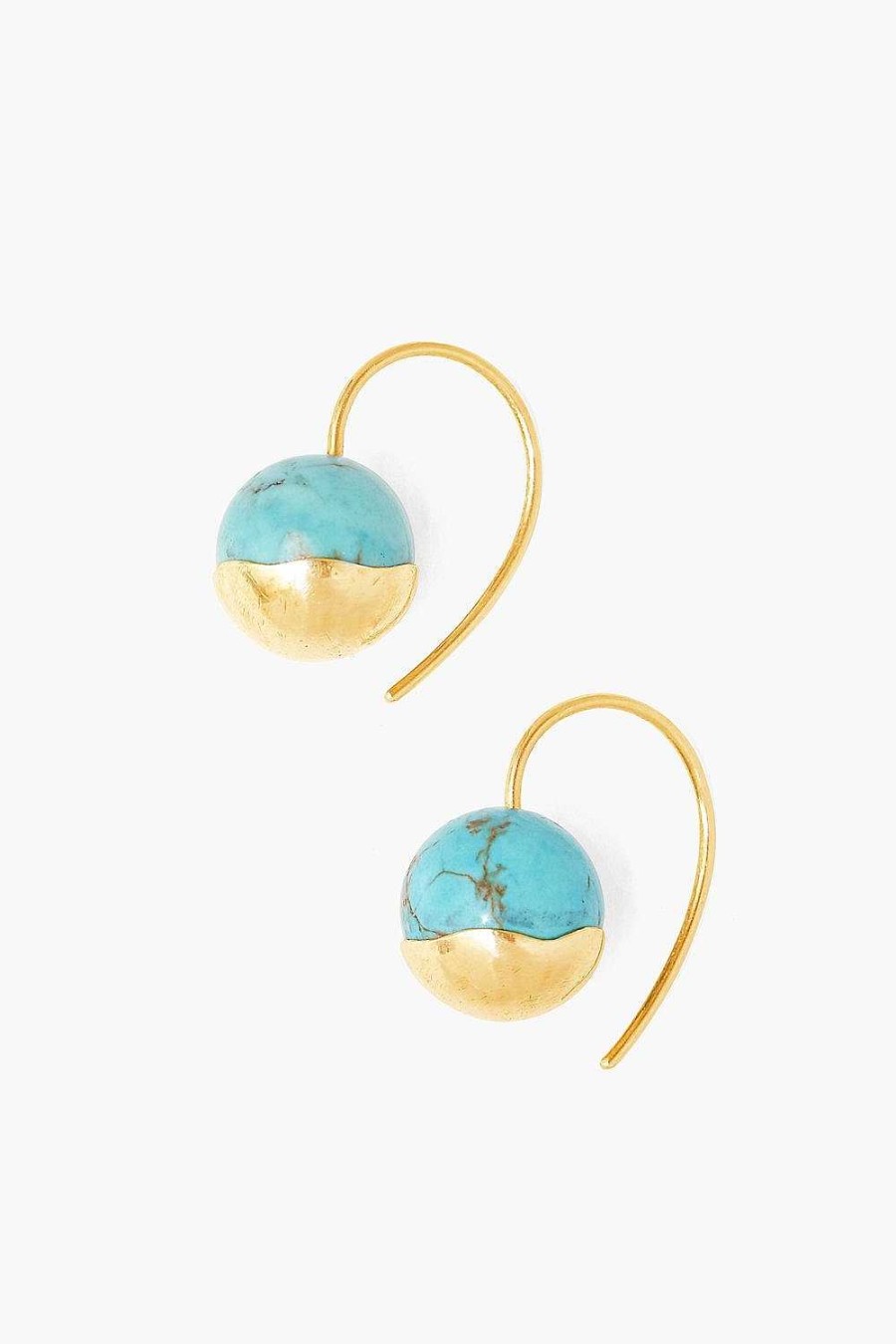 Jewelry Chan Luu | Gold Dipped Turquoise Earrings