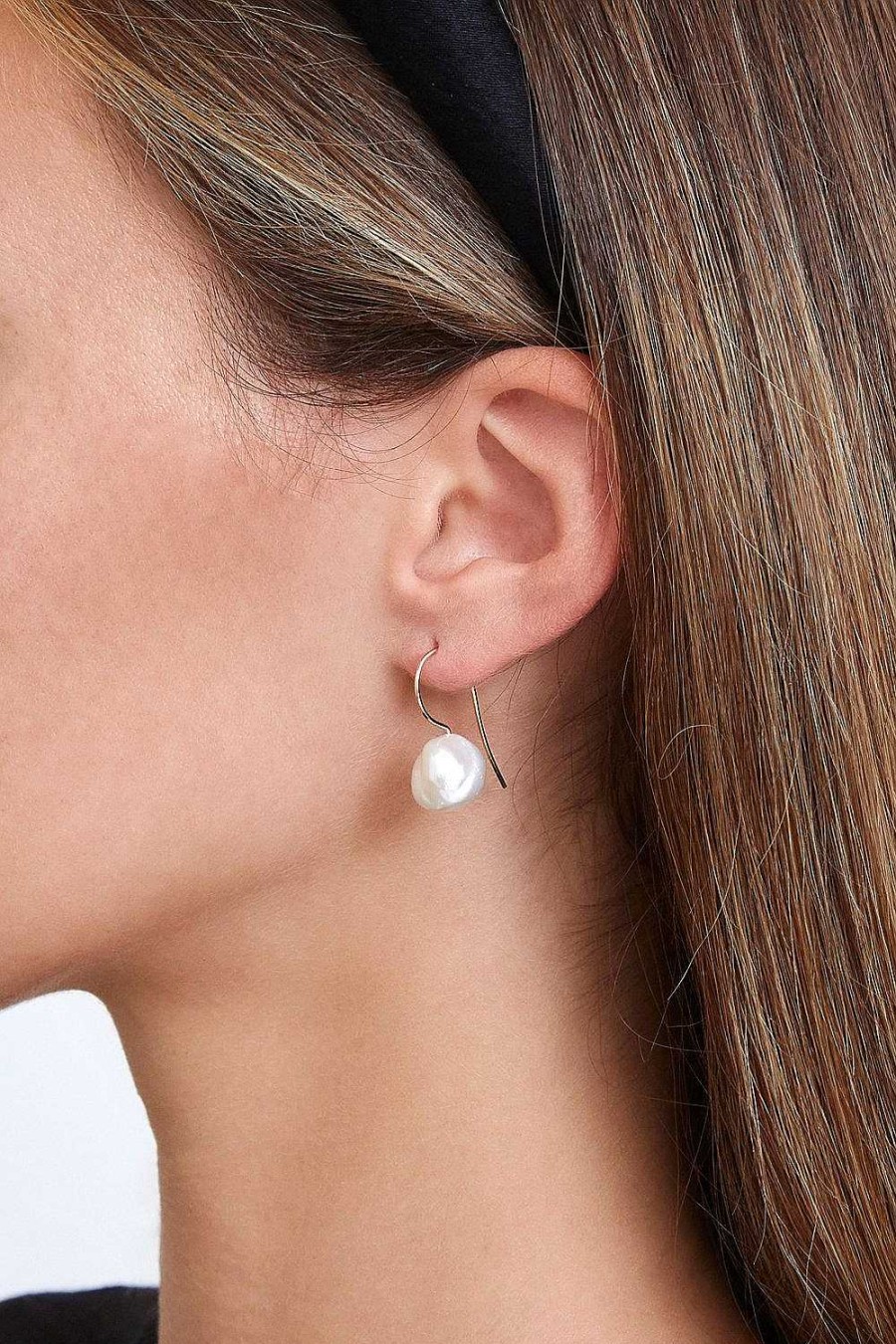 Jewelry Chan Luu | 14K White Keshi Pearl Earrings