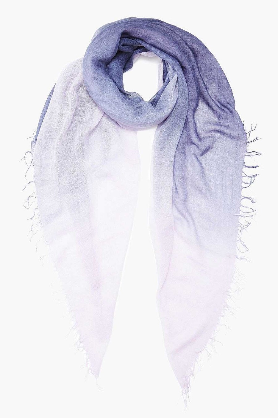 Accessory Chan Luu | Crown Blue / Pastel Lilac Dip Dyed Cashmere And Silk Scarf