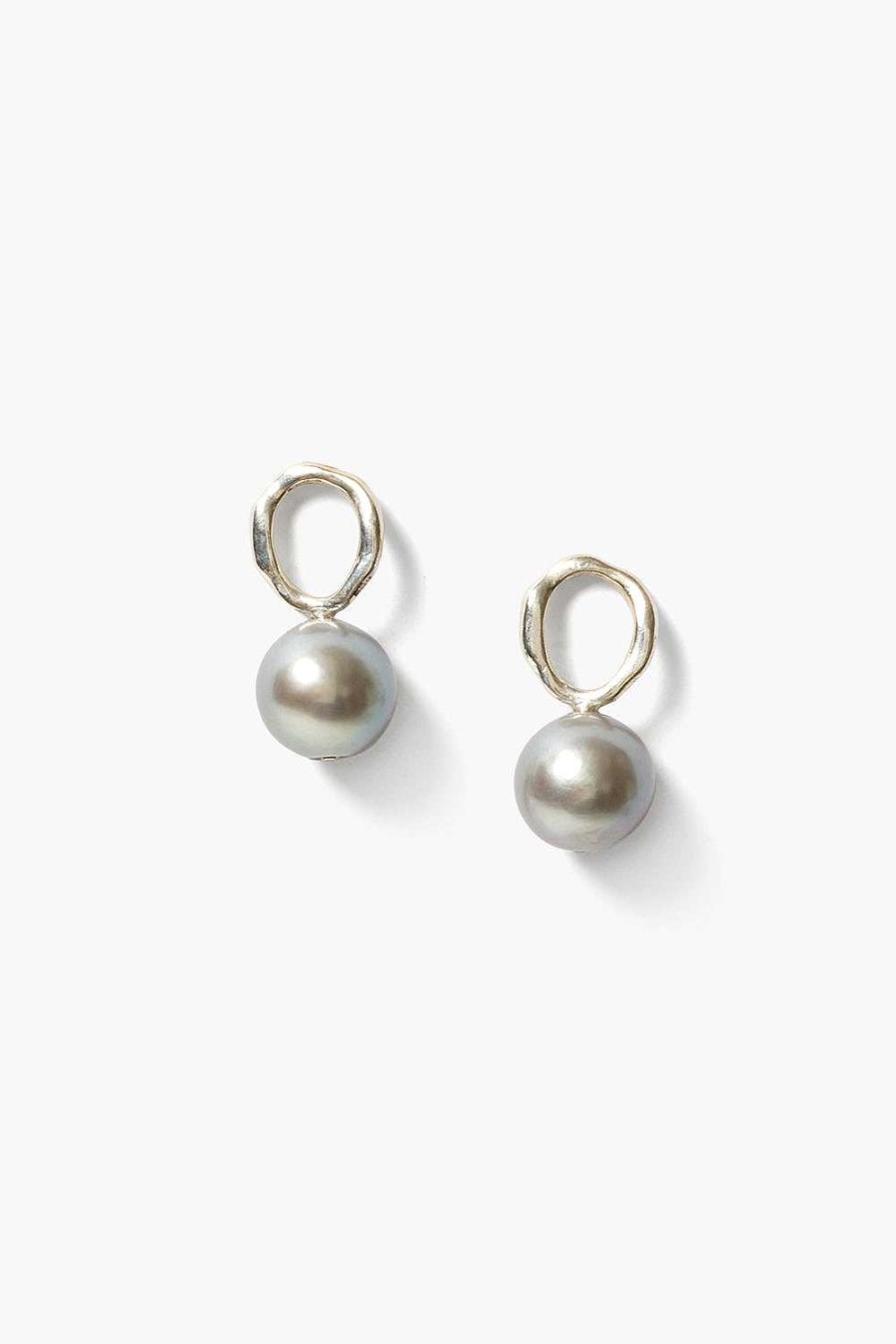 Jewelry Chan Luu | Globe Stud Earrings Grey Pearl