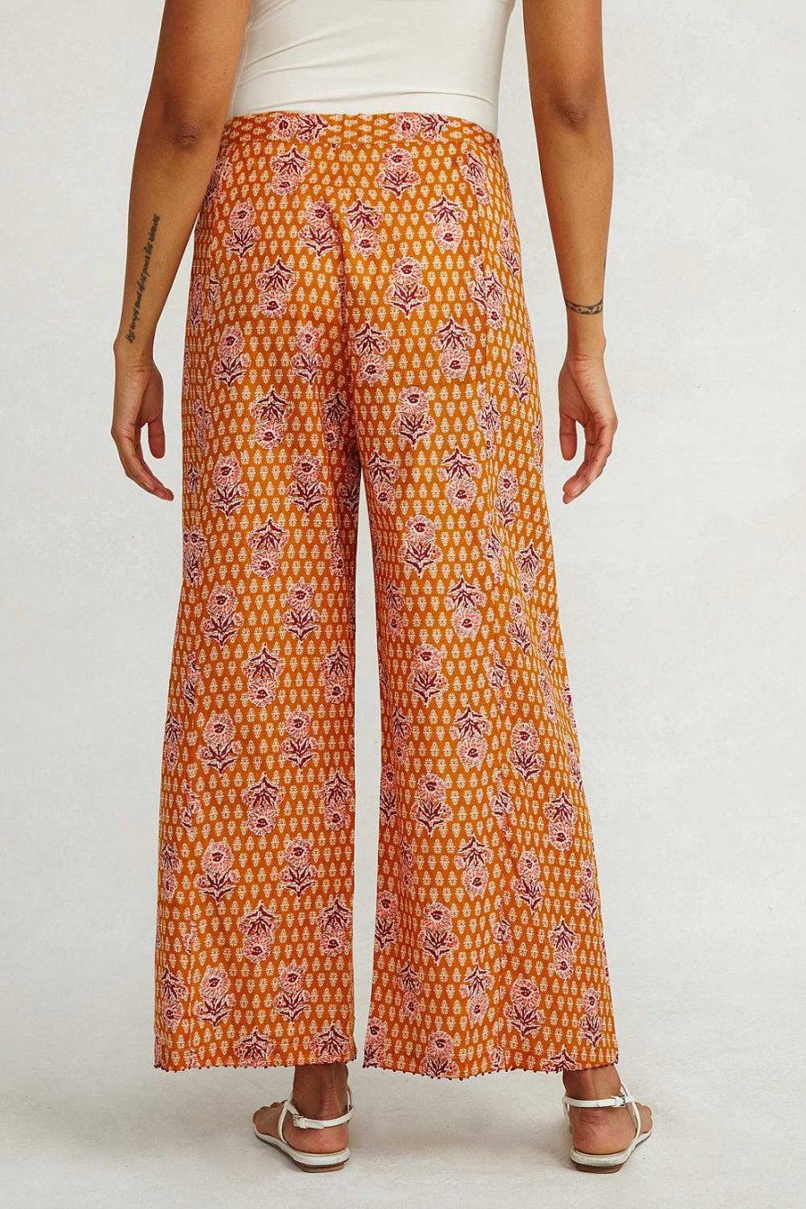 Ready To Wear Chan Luu | Alice Block Print Drawstring Pant Yellow Mix