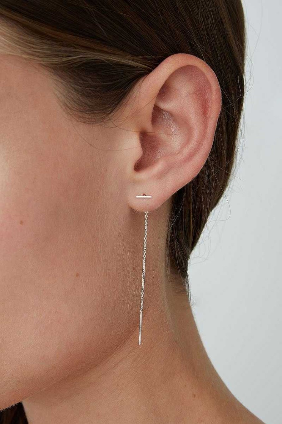 Jewelry Chan Luu | Silver Bar Chain Thread Earrings