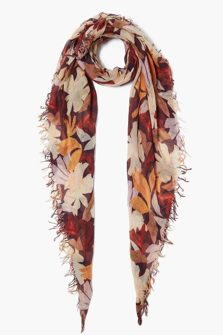 Accessory Chan Luu | Magnolia Floral Print Cashmere And Silk Scarf