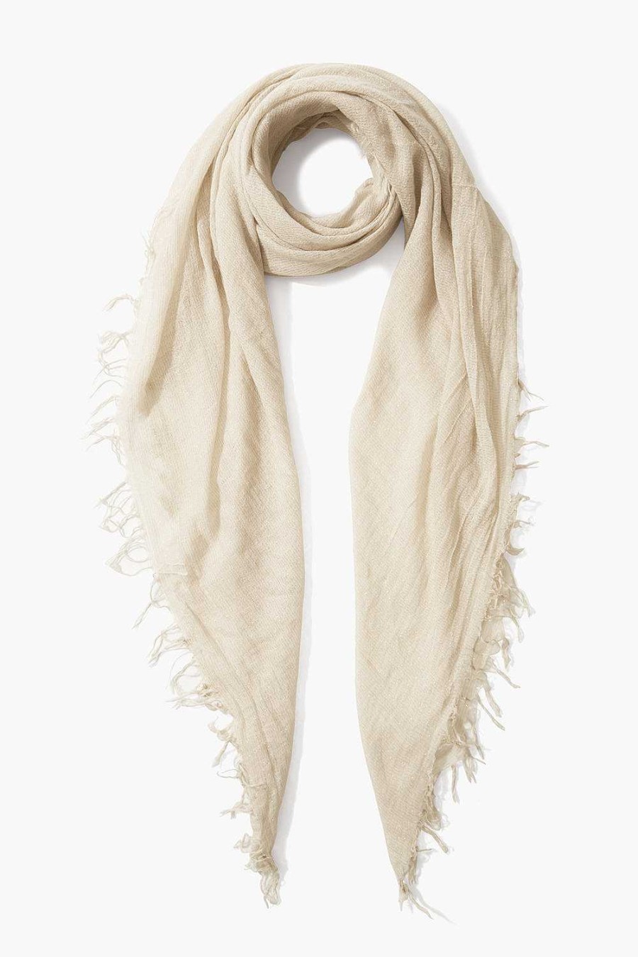 Accessory Chan Luu | Seed Pearl Metallic Cashmere And Silk Scarf