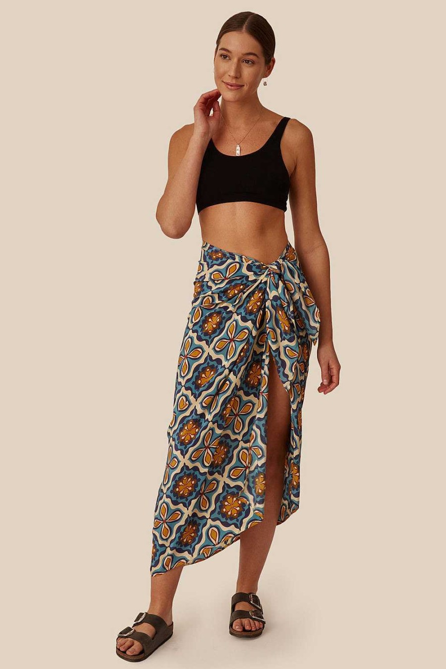 Ready To Wear Chan Luu | Medieval Blue Crux Sarong