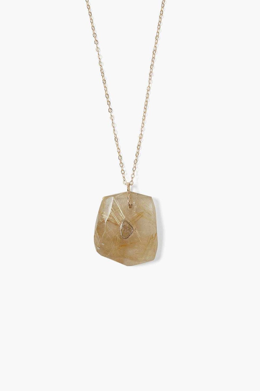 Jewelry Chan Luu | 14K River Necklace Rutilated Quartz