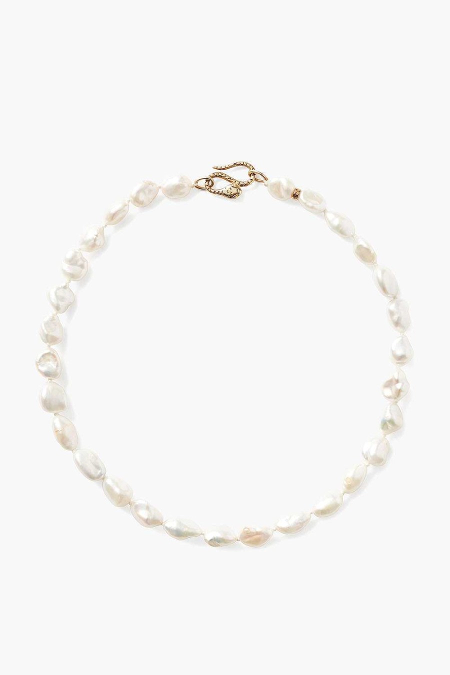 Jewelry Chan Luu | White Keshi Pearl Cobra Necklace