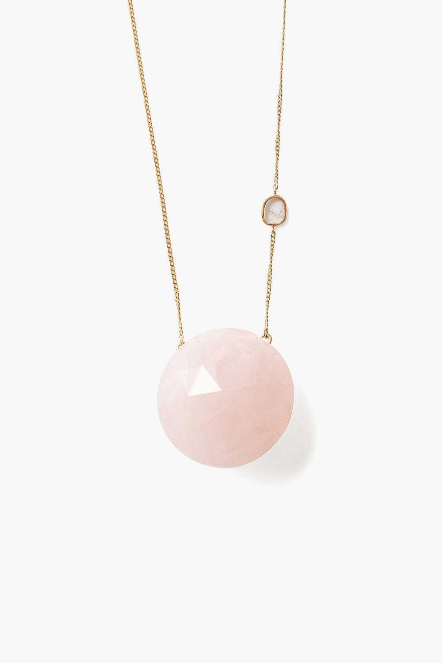 Jewelry Chan Luu | 14K Rose Quartz Bonbon Necklace