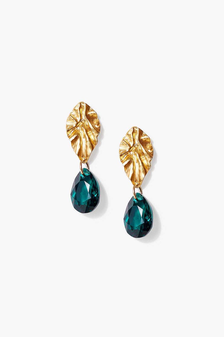 Jewelry Chan Luu | Emerald And Gold Masquerade Earrings