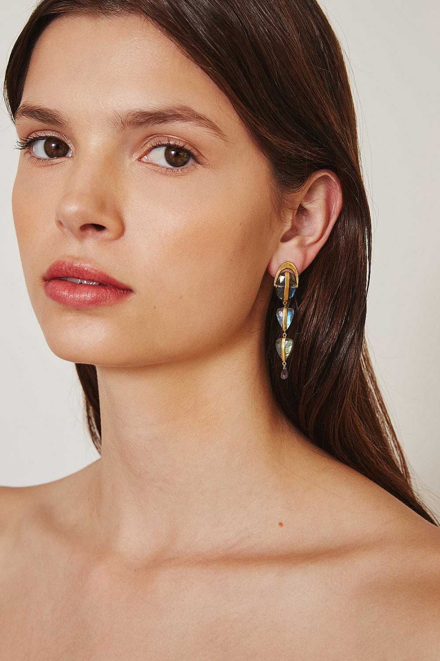 Jewelry Chan Luu | Labradorite Mix Rise Earrings