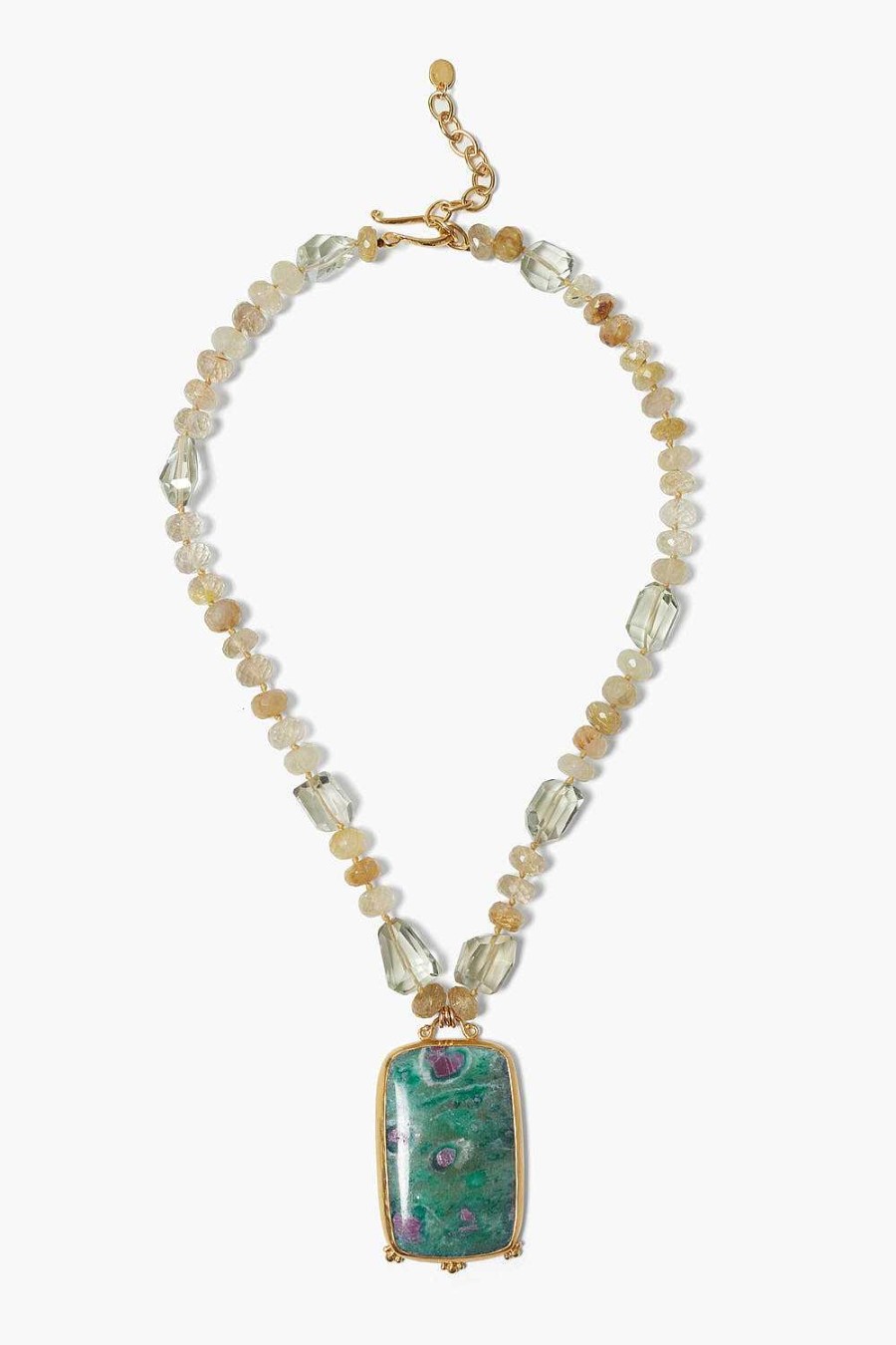 Jewelry Chan Luu | Taj Necklace Green Amethyst