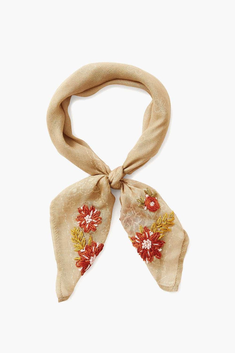 Accessory Chan Luu | Doeskin Embroidered Floral Bandana