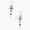 Jewelry Chan Luu | White Pearl And Iolite Silver Dagger Earrings