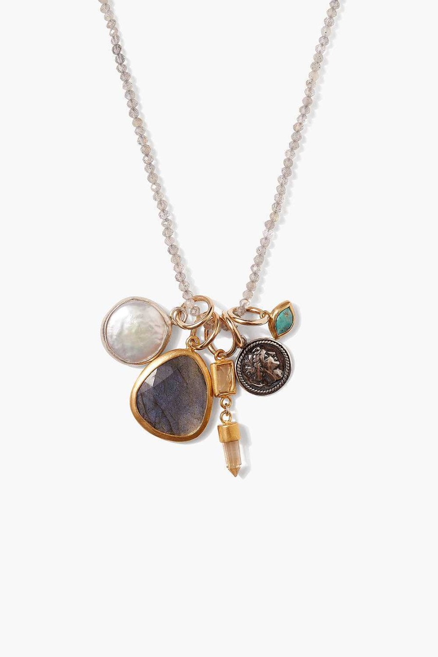 Jewelry Chan Luu | Hypatia Charm Necklace Labradorite Mix