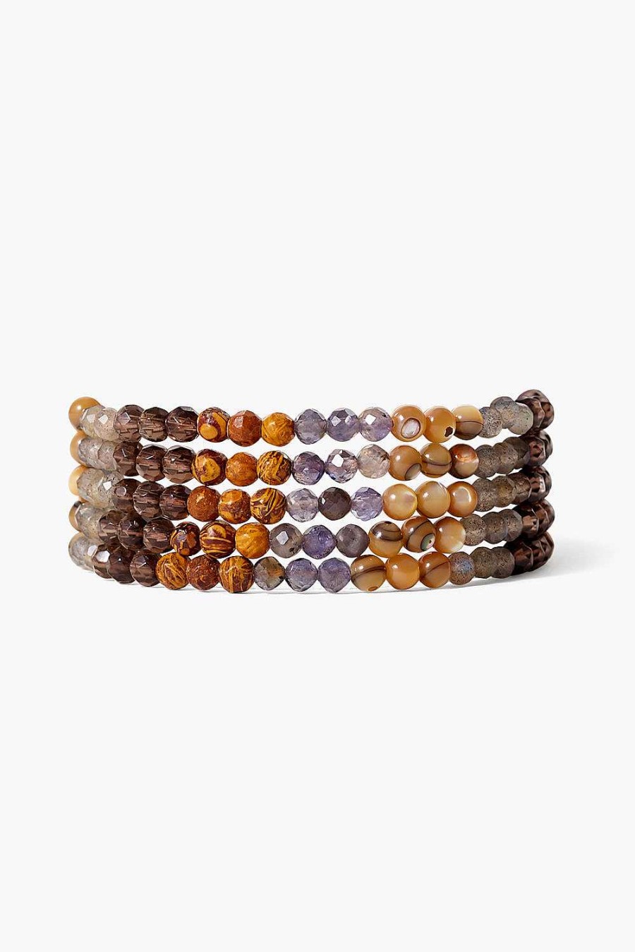 Jewelry Chan Luu | Abalone Mix Step Naked Wrap Bracelet