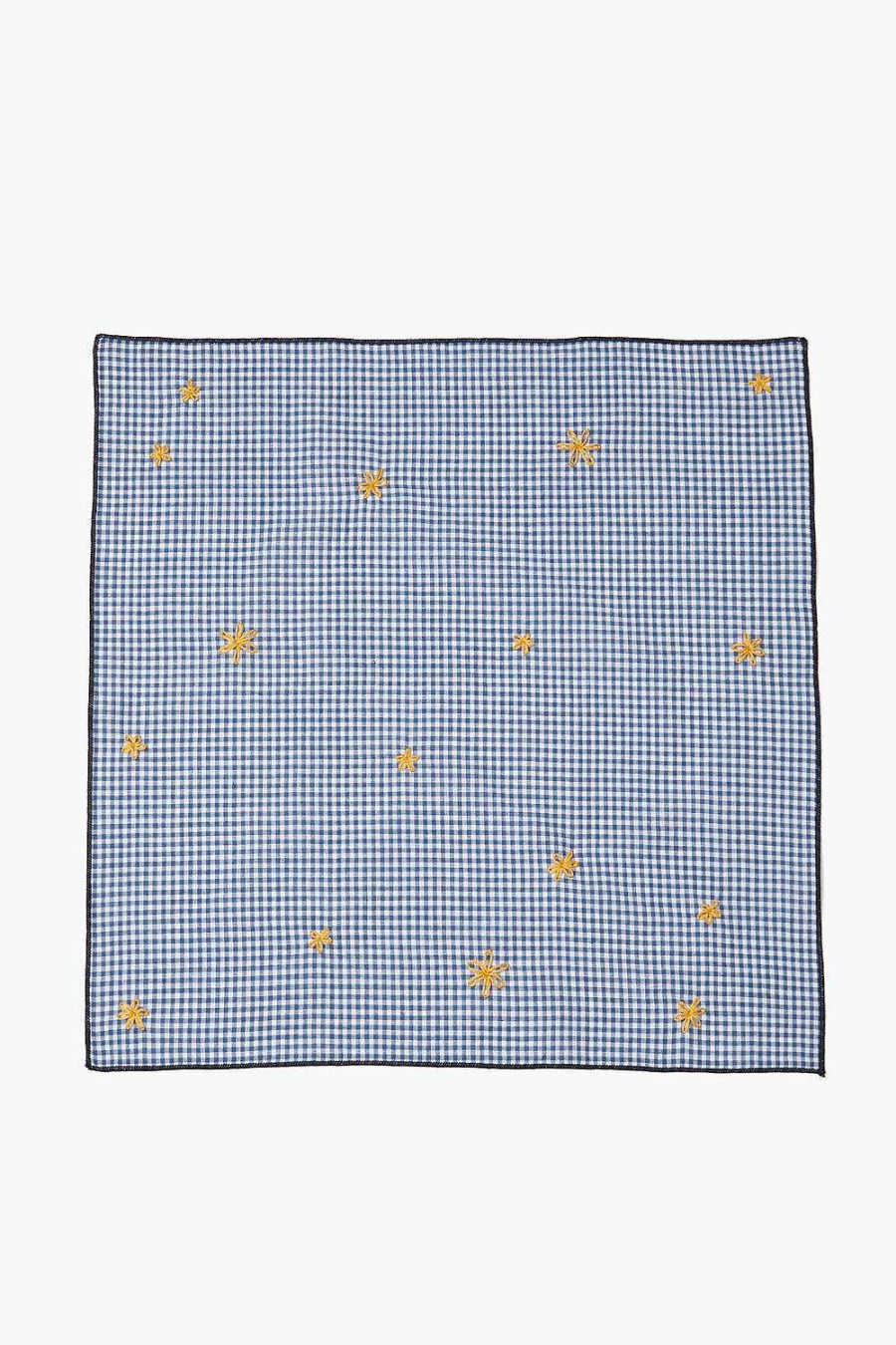 Home Chan Luu | Blue Gingham Embroidered Napkin Set