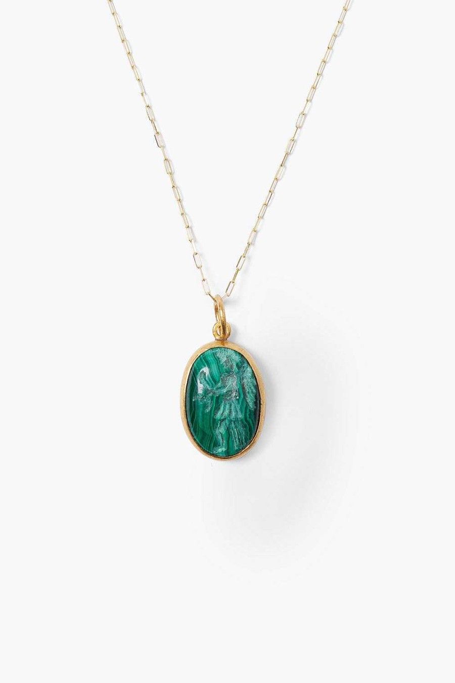 Jewelry Chan Luu | 24K Nike Necklace Malachite