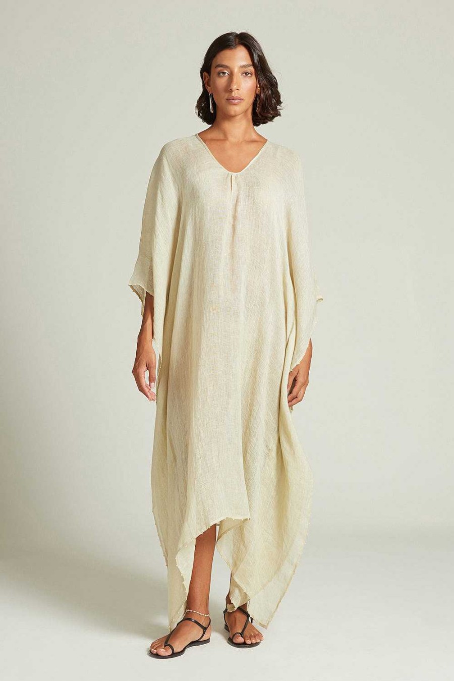 Ready To Wear Chan Luu | Calypso Caftan Light Sage