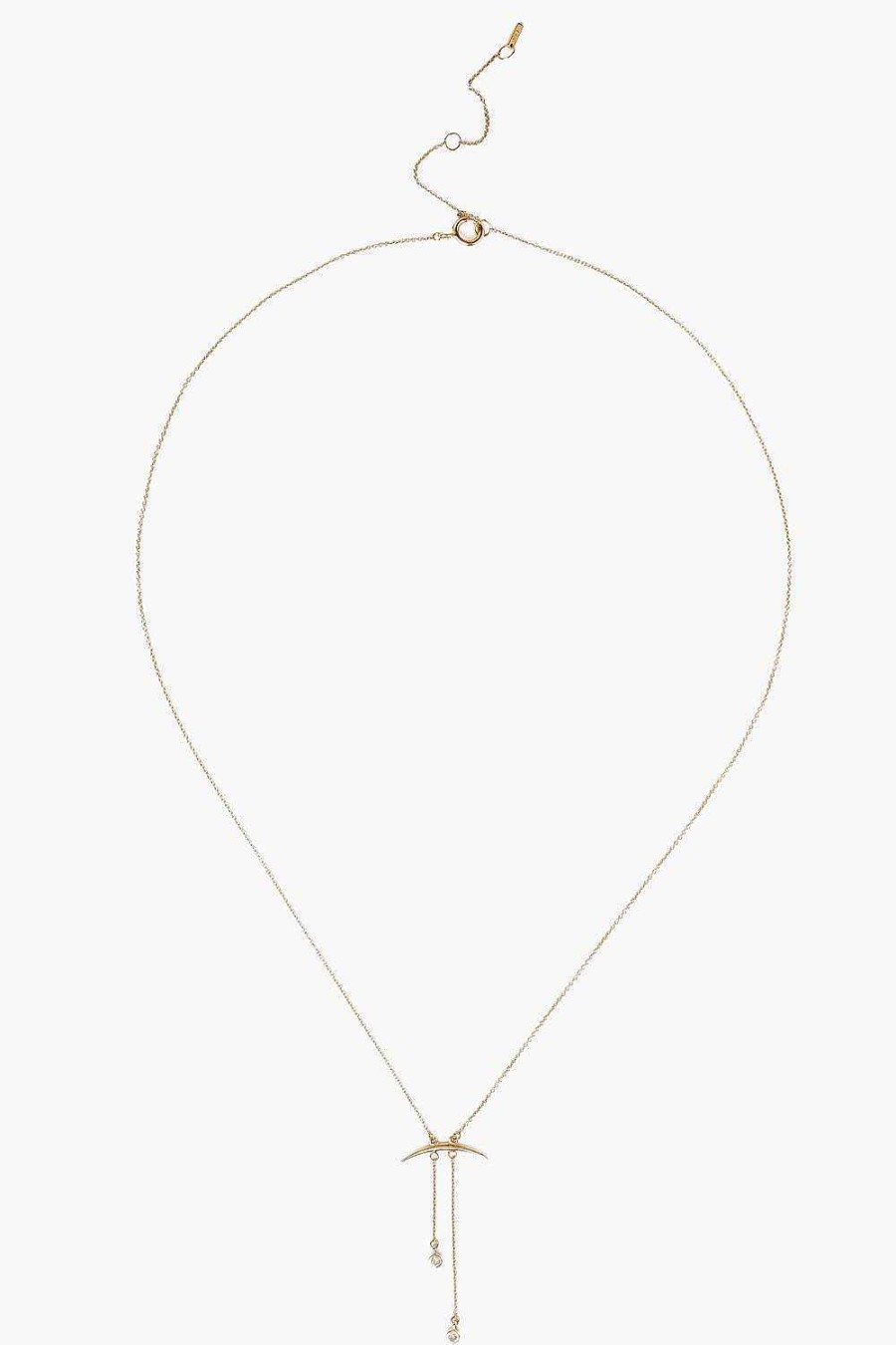 Jewelry Chan Luu | 14K Gold Diamond Lariat Horn Necklace