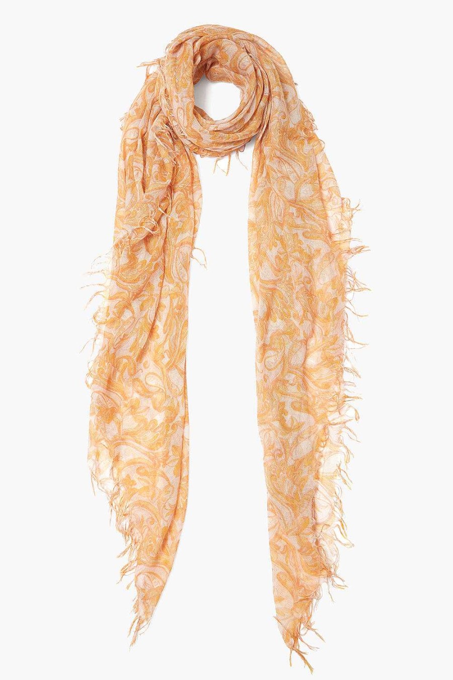 Accessory Chan Luu | Marigold Free Bird Cashmere And Silk Scarf