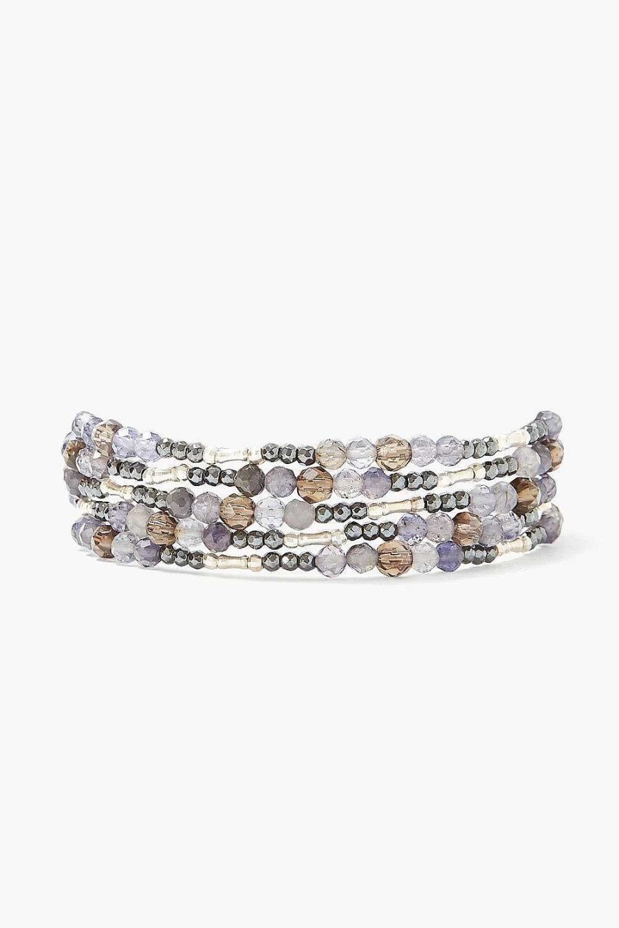 Jewelry Chan Luu | Iolite And Silver Mix Naked Wrap Bracelet