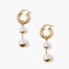 Jewelry Chan Luu | Gold Dipped Tiered Hoop Earrings White Pearl